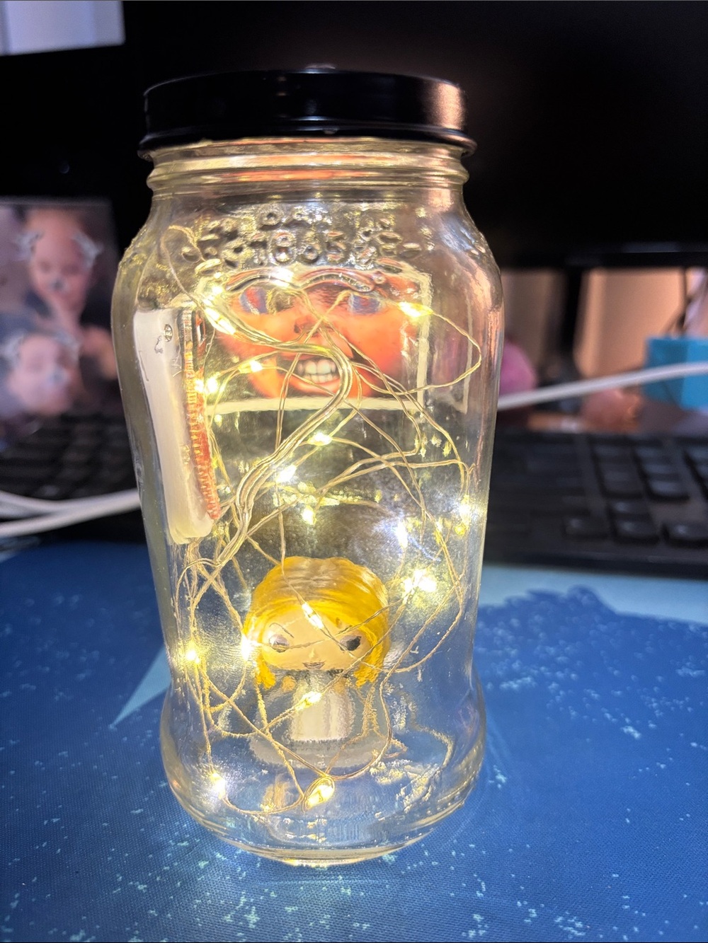 Tiffany Horror fandom vibes handcrafted jar by me - Picture 3 of 5